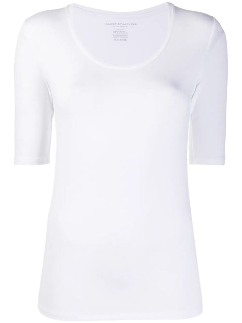 MAJESTIC SCOOP NECK TEE